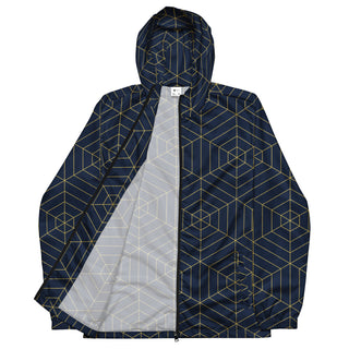 Men’s windbreaker - Geometric Blue FORTITUDE Store