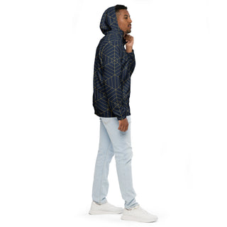 Men’s windbreaker - Geometric Blue FORTITUDE Store