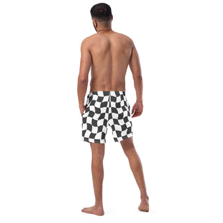 Men's Checked Swim Trunks