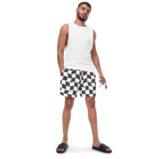 Men's Checked Swim Trunks