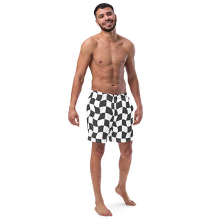 Men's Checked Swim Trunks