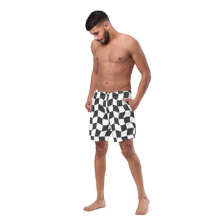 Men's Checked Swim Trunks