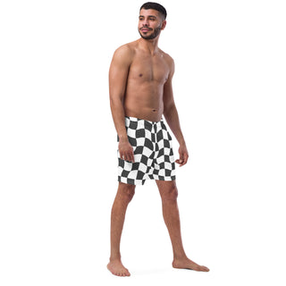 Men's Checked Swim Trunks