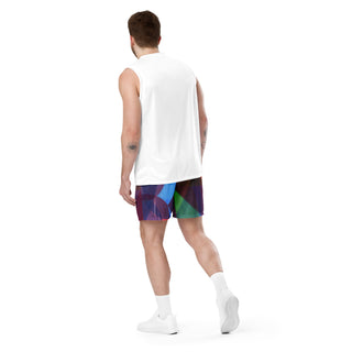 mesh shorts - Geomatry Print FORTITUDE Store