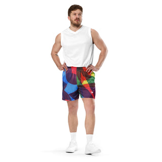 mesh shorts - Geomatry Print FORTITUDE Store