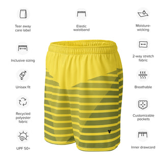 Yellow Print Mesh shorts FORTITUDE Store