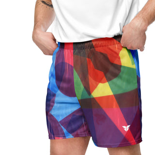 mesh shorts - Geomatry Print FORTITUDE Store