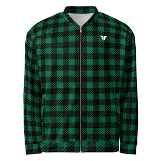 Women's Bomber Jacket - Green Checked