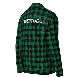 Women's Bomber Jacket - Green Checked