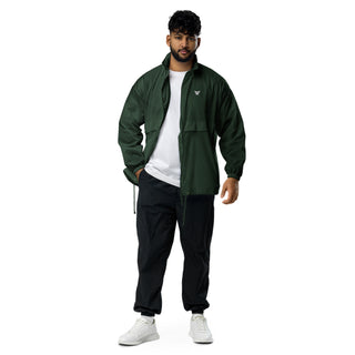 Men's Windbreaker - Black and Forest Green