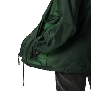 Men's Windbreaker - Black and Forest Green