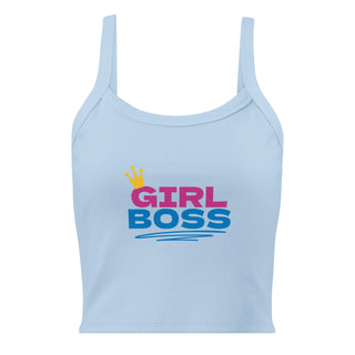 Boss Women’s micro-rib tank top - Blue FORTITUDE Store