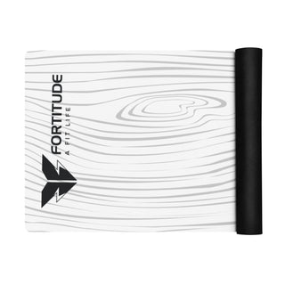 Fortiyude White wood Yoga mat FORTITUDE Store